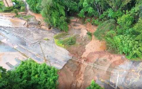 Fotos: estragos em Congonhas após extravasamento na Mina de Viga, da Vale