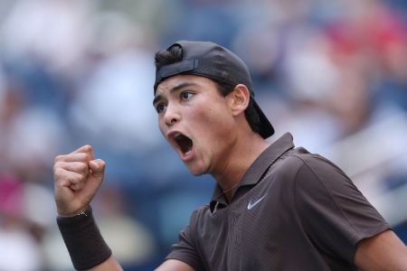 Luís Guto Miguel em ação pelo US Open