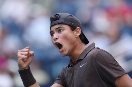 Luís Guto Miguel em ação pelo US Open