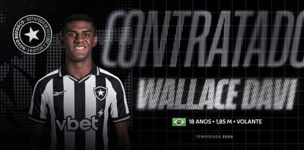 Wallace Davi, de 18 anos, ai reforçar o Botafogo