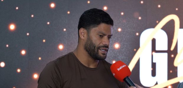 Hulk em entrevista à Itatiaia durante premiação da 62ª edição do Troféu Guará