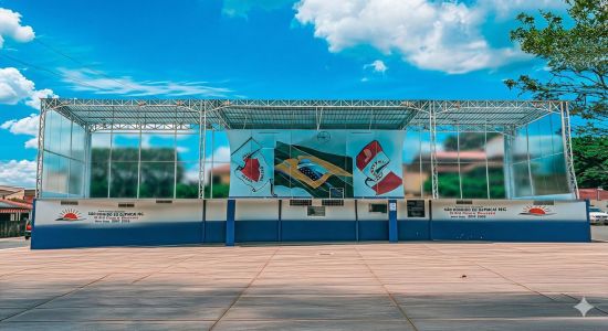 Palco para os shows já está pronto no Centro da cidade