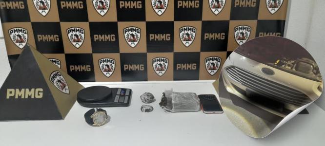 Apreensão droga e carro clonado Timóteo
