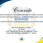 Câmara Municipal de Varginha vai fazer audiência pública sobre Mercado do Produtor