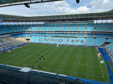 Arena do Grêmio, em Porto Alegre, em tarde de sábado pelo Gauchão 2026