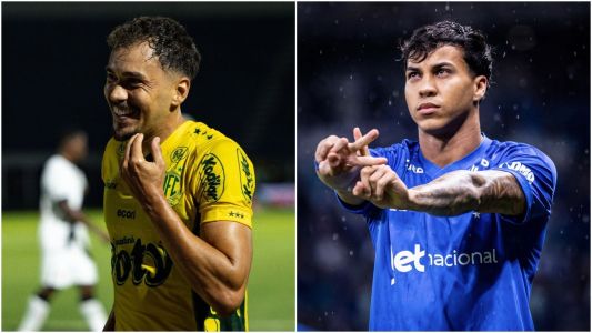 Eduardo (esq), do Mirassol, e Kaio Jorge (dir), do Cruzeiro