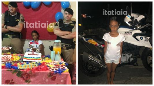 Festa de 9 anos de Emanuely Geovanna Rodrigues Seabra teve como tema Polícia Militar