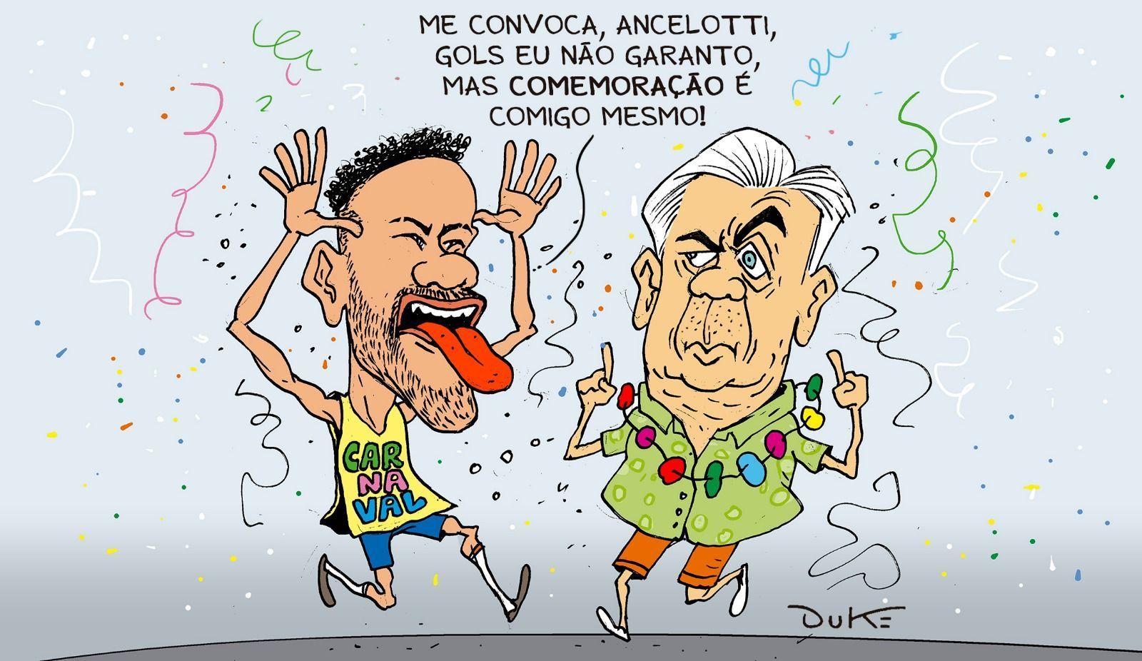 Charge do Duke | Carnaval em ano de Copa do Mundo