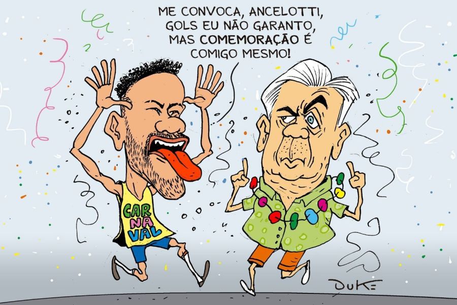 Charge do Duke | Carnaval em ano de Copa do Mundo