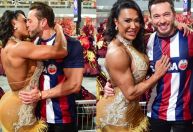 Gracyanne Barbosa é flagrada aos beijos com novo namorado durante desfile