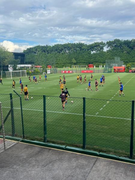 Elenco do São Paulo treina no CT da Barra Funda