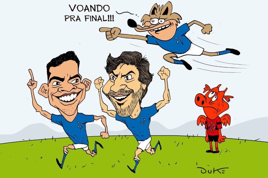 Charge do Duke | A vitória do Cruzeiro sobre o Pouso Alegre pelo Mineiro