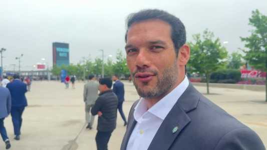 Samir Xaud, presidente da CBF, no Metlife Stadium para acompanhar jogo do Fluminense no Mundial de Clubes
