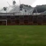 Forte chuva destrói parte da estrutura de estádio que receberá Atlético no Mineiro