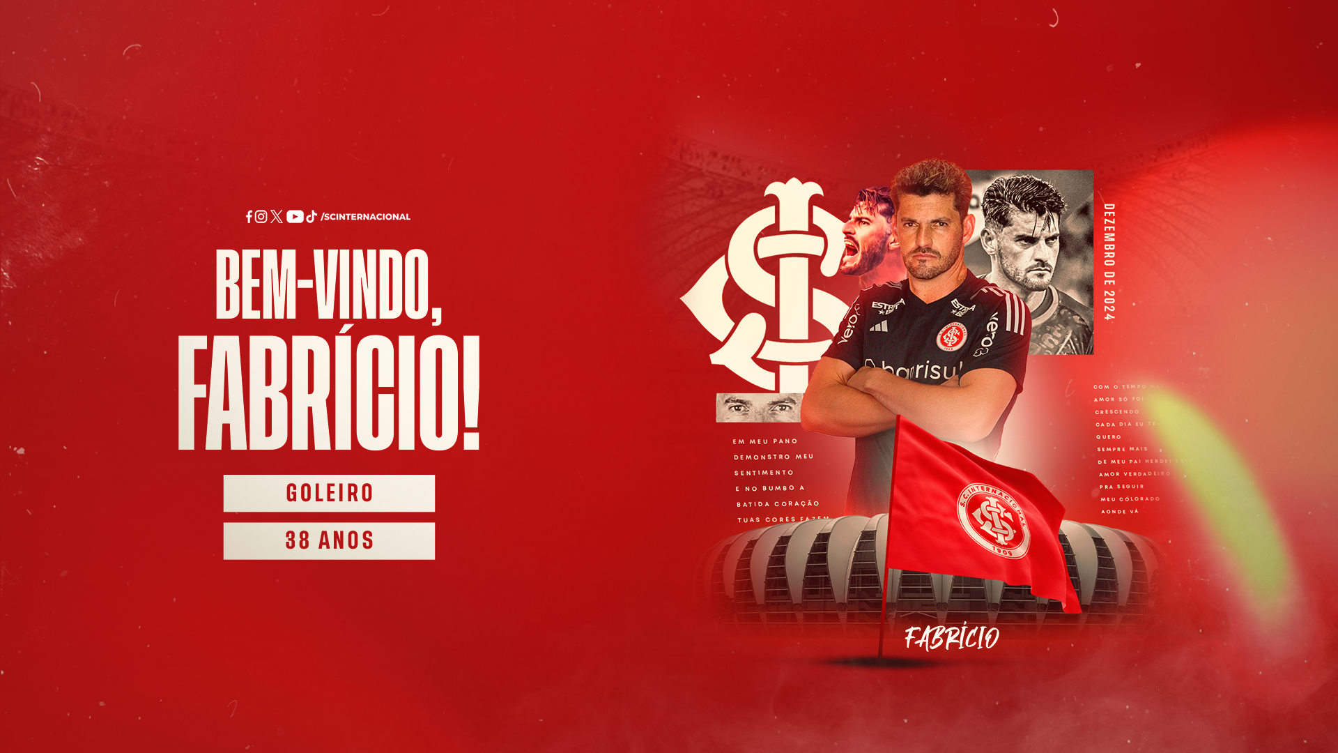 Inter anuncia contratação de goleiro Fabrício, ex-Nova Iguaçu