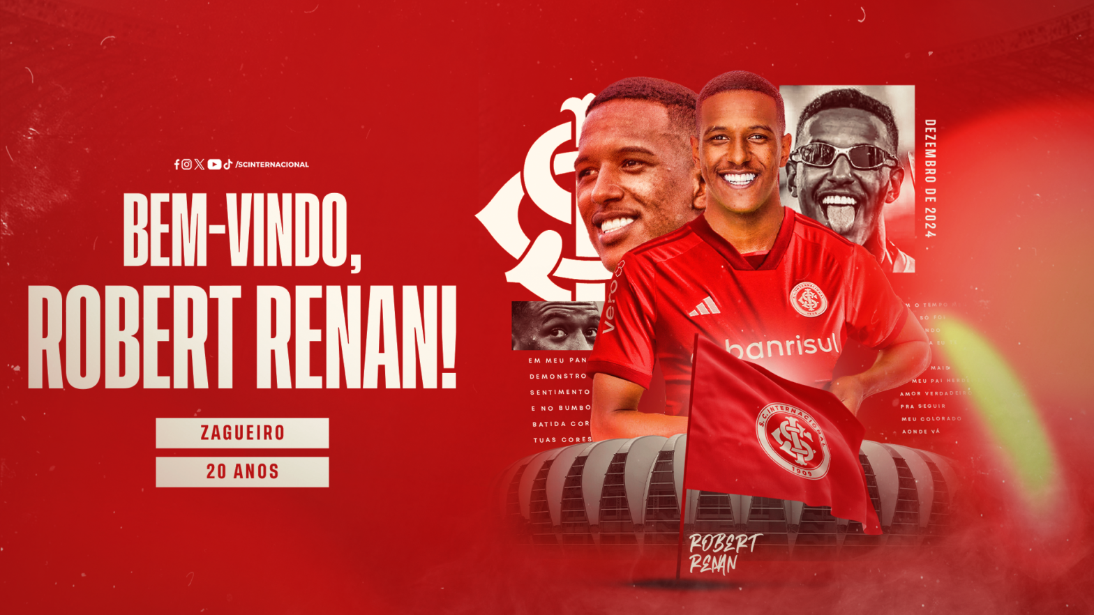 Inter anuncia contratação do zagueiro Robert Renan