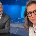 Faustão faz Renata Vasconcellos e William Bonner quebrarem protocolo no Jornal Nacional