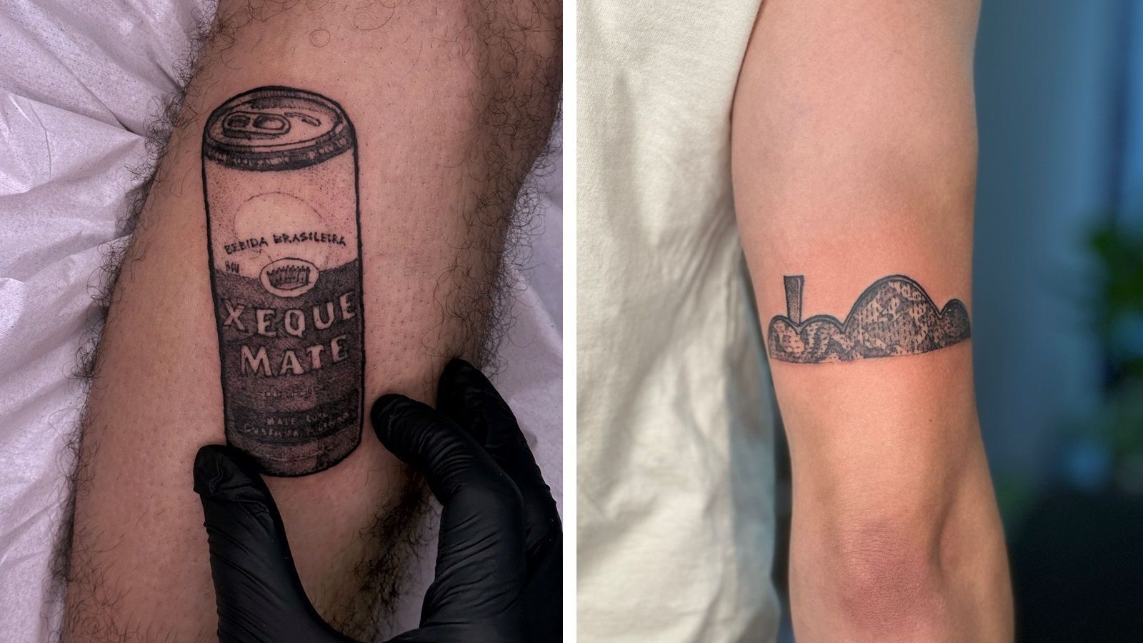 Tatuador atende pedido de amigo e faz tattoo de lata de Xeque Mate após Carnaval de BH