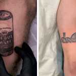 Tatuador atende pedido de amigo e faz tattoo de lata de Xeque Mate após Carnaval de BH