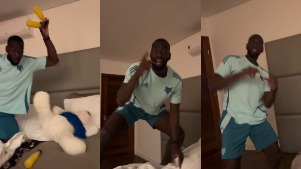 Ursinho, suco e dança: Bolasie celebra vitória do Cruzeiro sobre Palmeiras