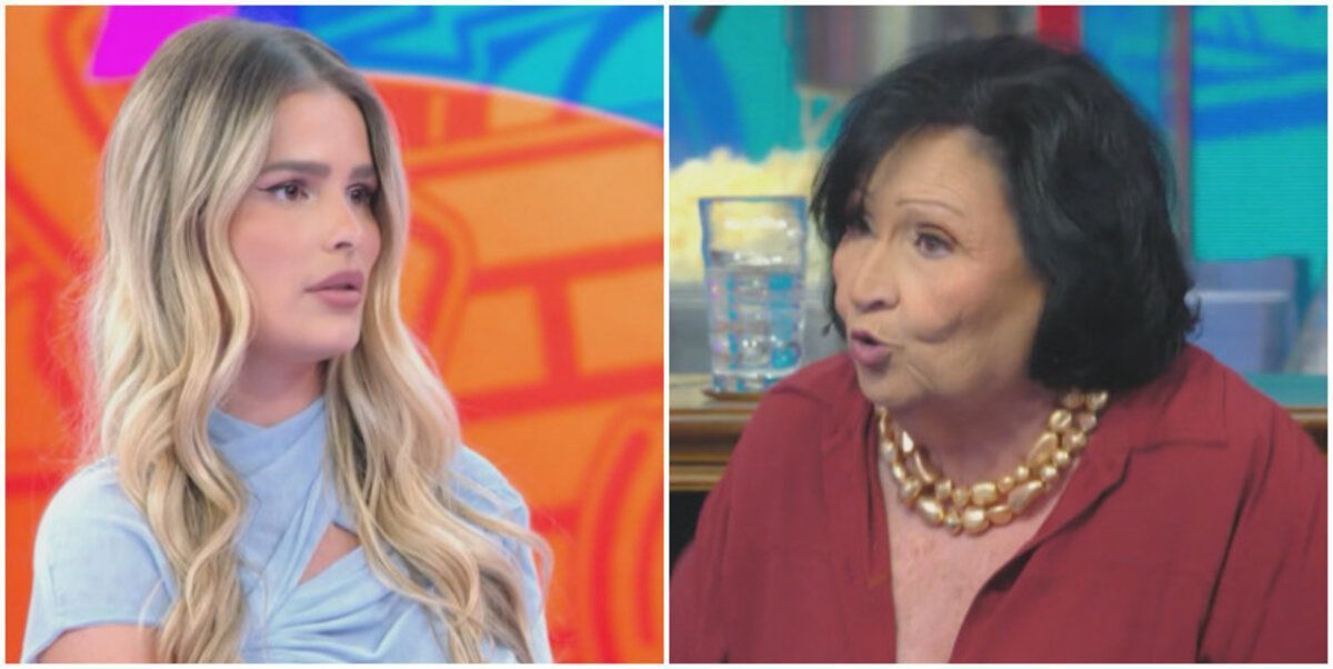 Dona Déa detona Yasmin Brunet no 'Domingão': 'você fez tudo errado com o Davi'
