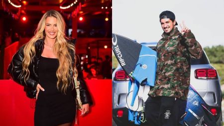 Yasmin Brunet publicou vídeo reagindo a uma brincadeira em que aparecia a letra de seu ex-marido, Gabriel Medina