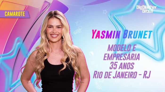 Yasmin Brunet é confirmada no programa 