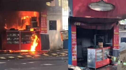 Zé Coxinha na avenida Padre Pedro Pinto, em Venda Nova, foi destruída em incêndio no dia 12 de setembro