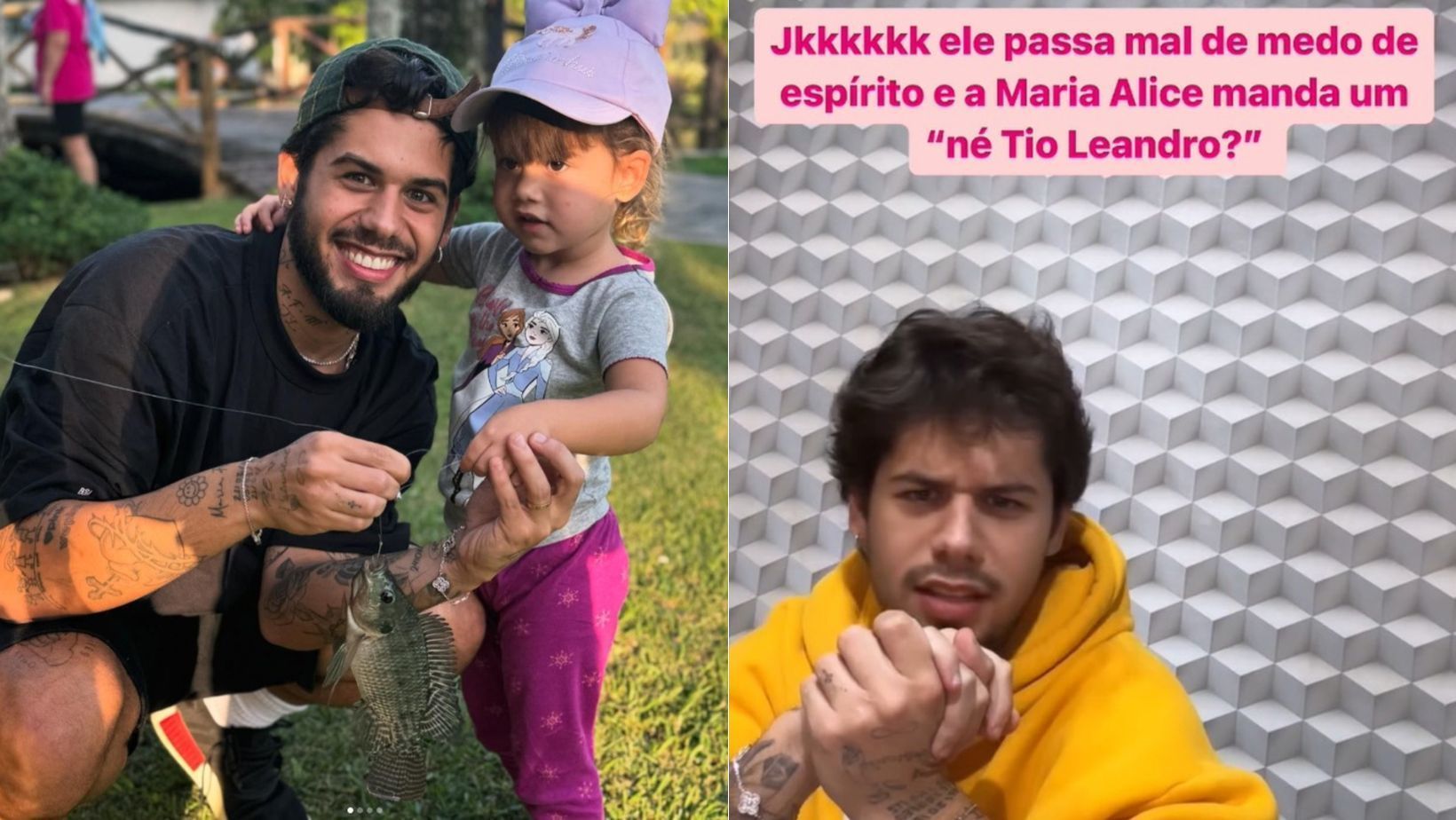 Filha de Virginia e Zé Felipe assusta casal após falar com 'tio Leandro', que morreu em 1998