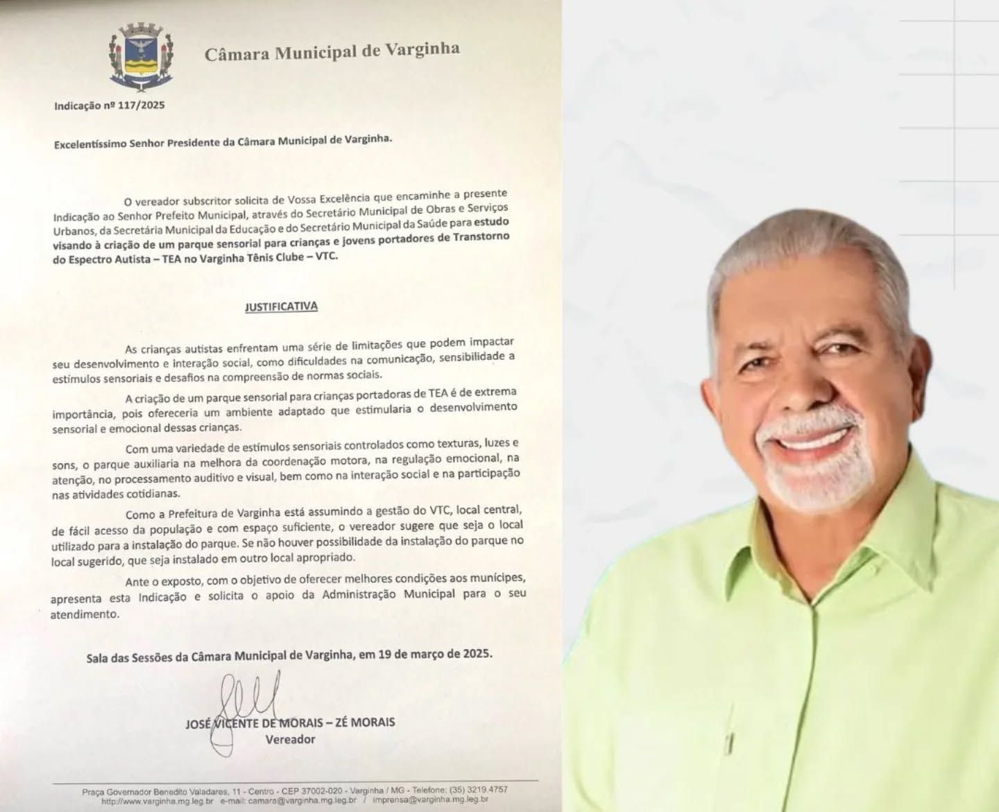 Varginha poderá ter parque sensorial para pessoas autistas
