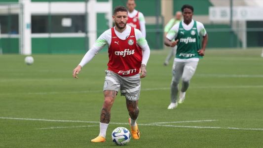 Zé Rafael treina com companheiros no Palmeiras e deve retornar na quinta-feira