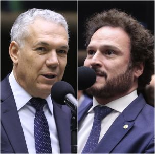 Os deputados Zé Silva (dir.) e Fred Costa (esq.), que integram o Solidariedade e o PRD, respectivamente