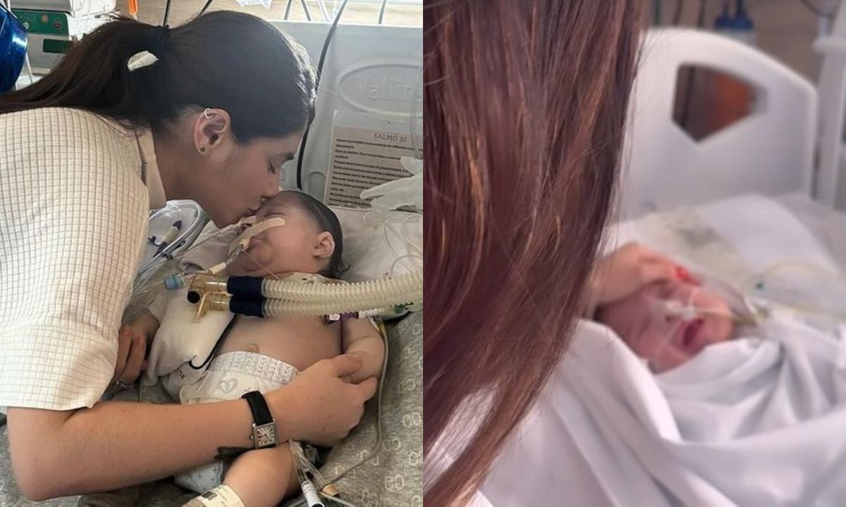 Esposa de Zé Vaqueiro fala em 'esperança' após cirurgia do filho, com síndrome rara