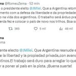 Romeu Zema cumprimenta Milei pela vitória na eleição para presidente da Argentina