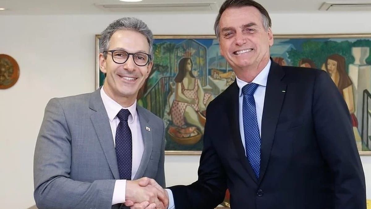 Zema confirma a Bolsonaro que será candidato à presidência da República