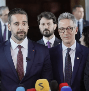 O governador de Minas Gerais, Romeu Zema e o governador do Rio Grande do Sul, Eduardo Leite