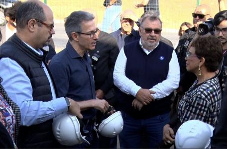 Zema e Marília participaram de inauguração de obra contra enchentes na manhã desta segunda-feira (18), em Contagem