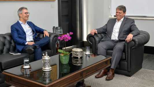 Zema e Tarcísio se reuniram no Palácio dos Bandeirantes