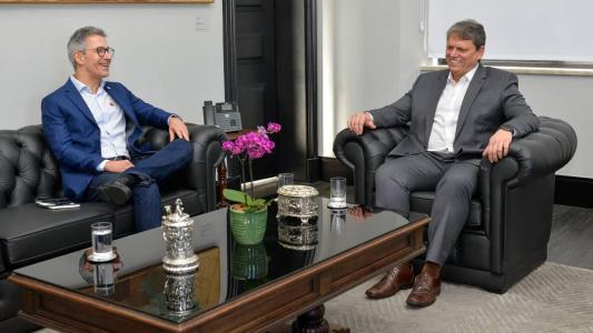 Zema e Tarcísio se reuniram no Palácio dos Bandeirantes