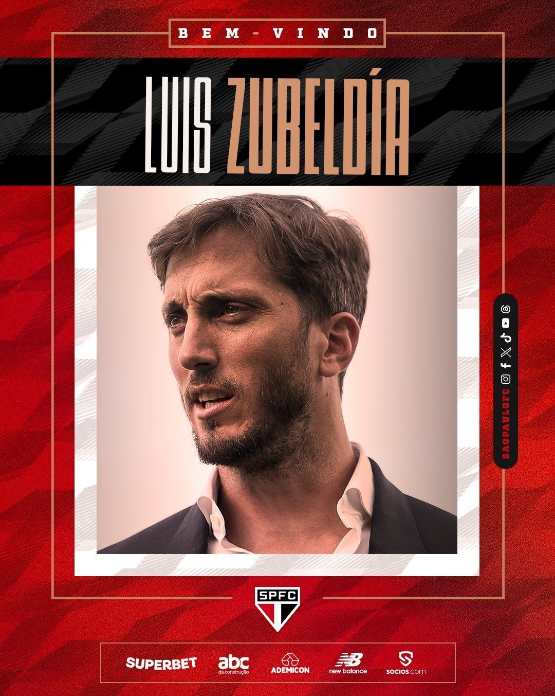 São Paulo anuncia contratação do técnico Luis Zubeldía