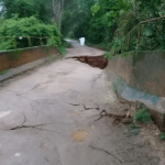 Ponte cede em Cabo Verde, no Sul de Minas, após chuvas constantes