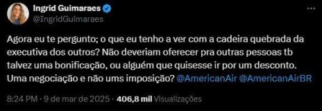 Ingrid Guimarães denuncia constrangimento com companhia aérea
