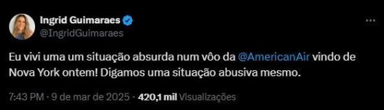 Ingrid Guimarães denuncia constrangimento com companhia aérea