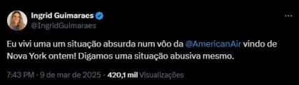 Ingrid Guimarães denuncia constrangimento com companhia aérea