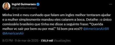 Ingrid Guimarães denuncia constrangimento com companhia aérea