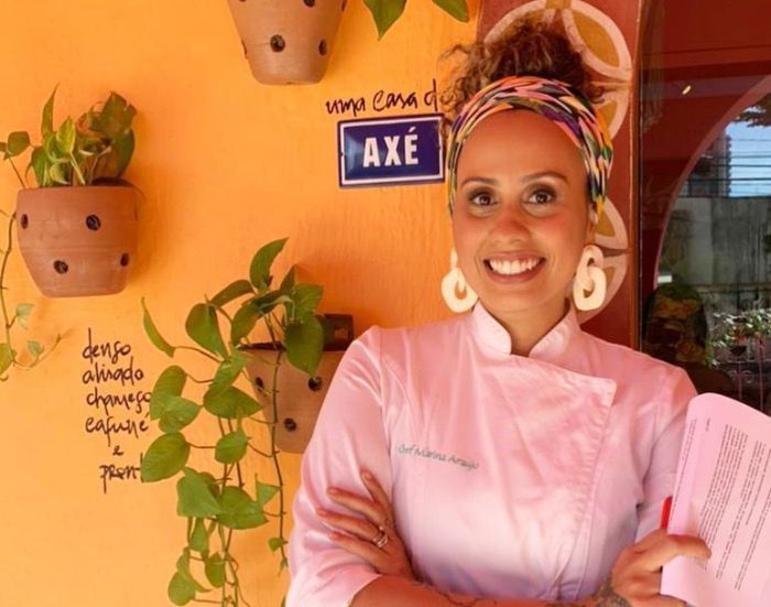 Chef Marina Araújo, do restaurante Cozinha Raiz, Tradição Brasileira, em Fortaleza