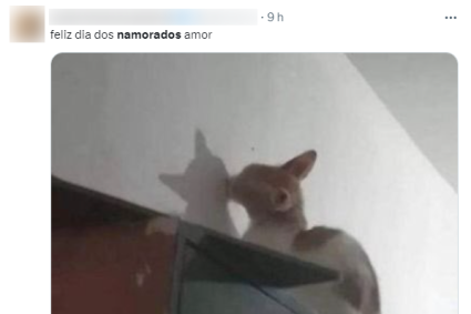 Prints de memes sobre o Dia dos Namorados retirados do X, antigo Twitter