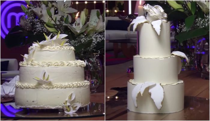 Bolo apresentado pela equipe vencedora e bolo apresentado pela perdedora