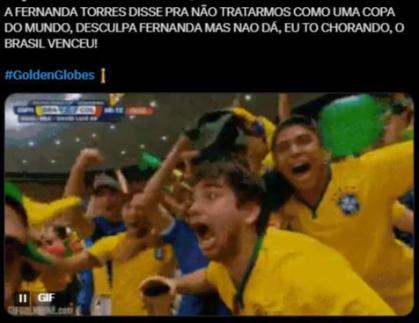 Internautas repercutem vitória de Fernanda Torres no Globo de Ouro