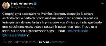 Ingrid Guimarães denuncia constrangimento com companhia aérea